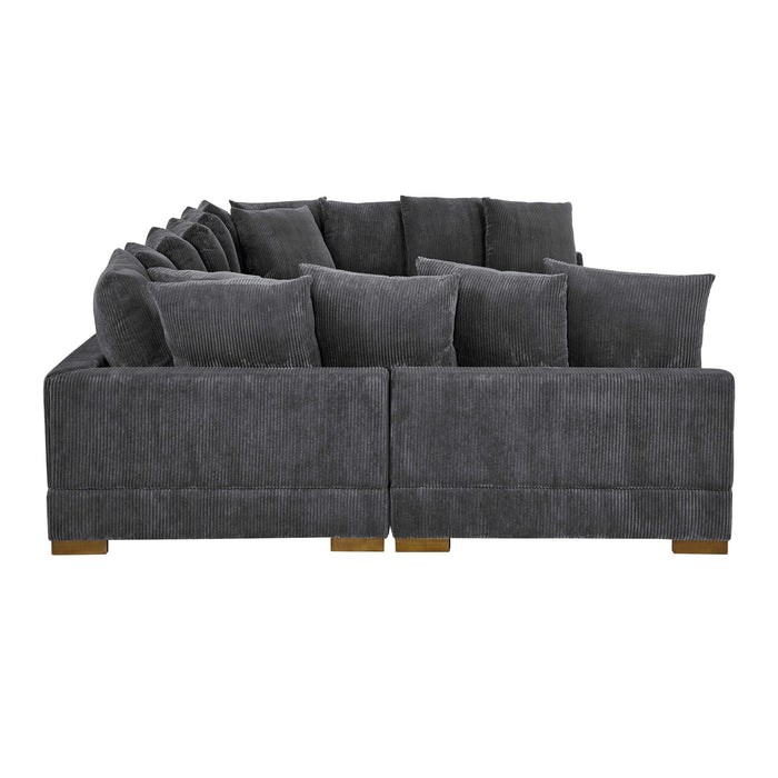 Large Seating Modular Sleeper Sectional - Dark Gray