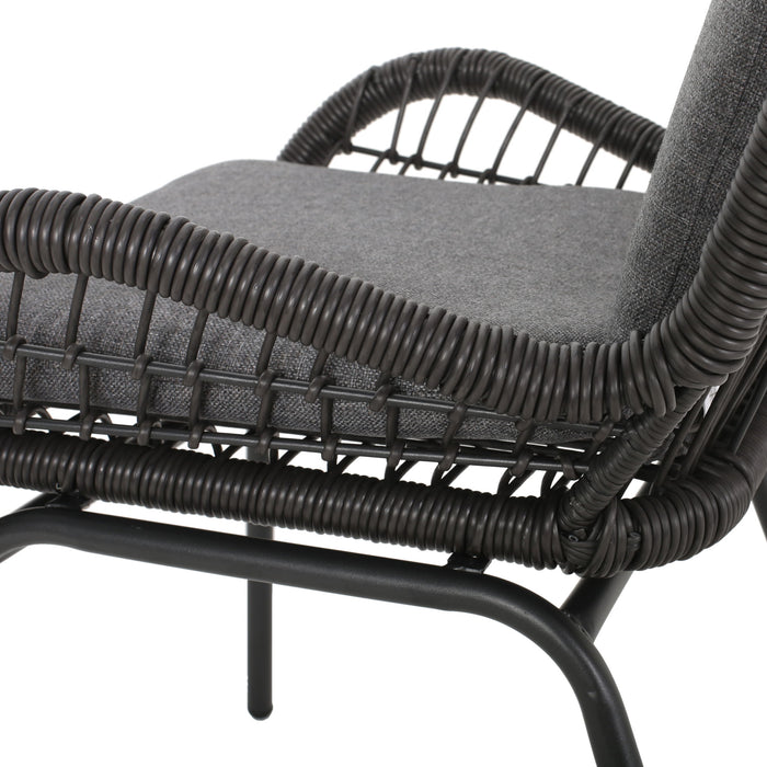 Outdoor Wicker Club Chair With Cushions (Set of 2)