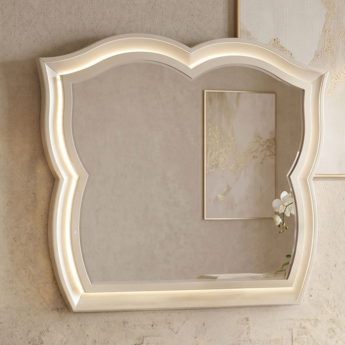 Flora - Framed Mirror With LED Lighting (Dresser Not Included) - Champagne
