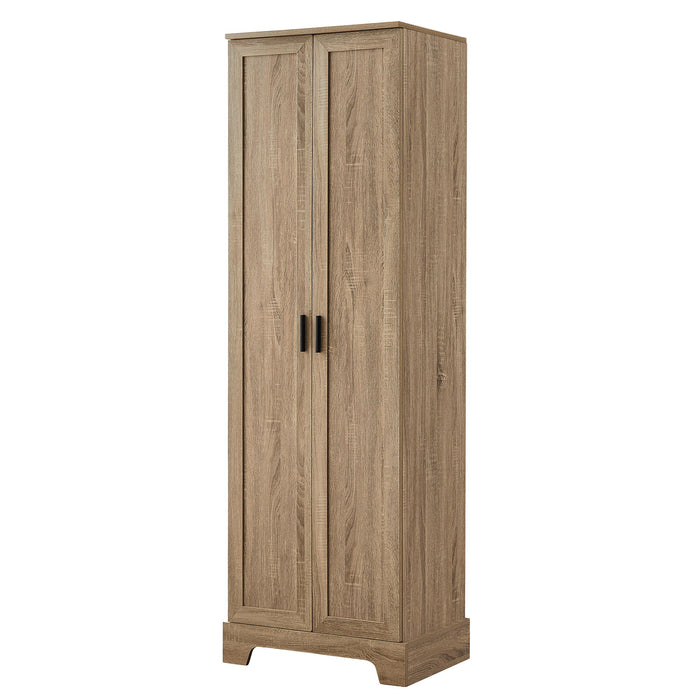 Storage Cabinet With Adjustable Shelves, 2 Doors, Rectangle Design For Bathroom