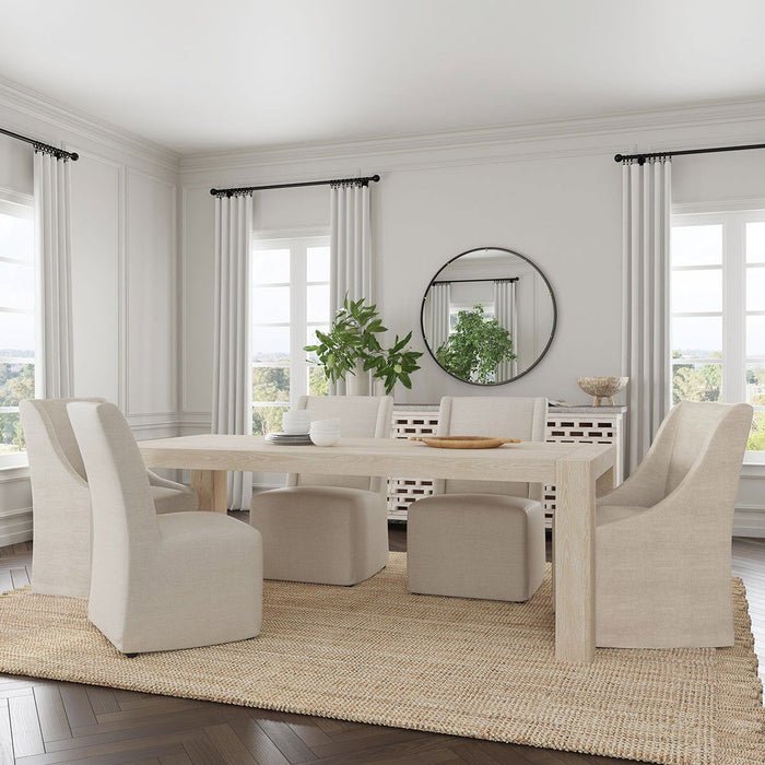 Warwick - Upholstered Rolling Dining Chair