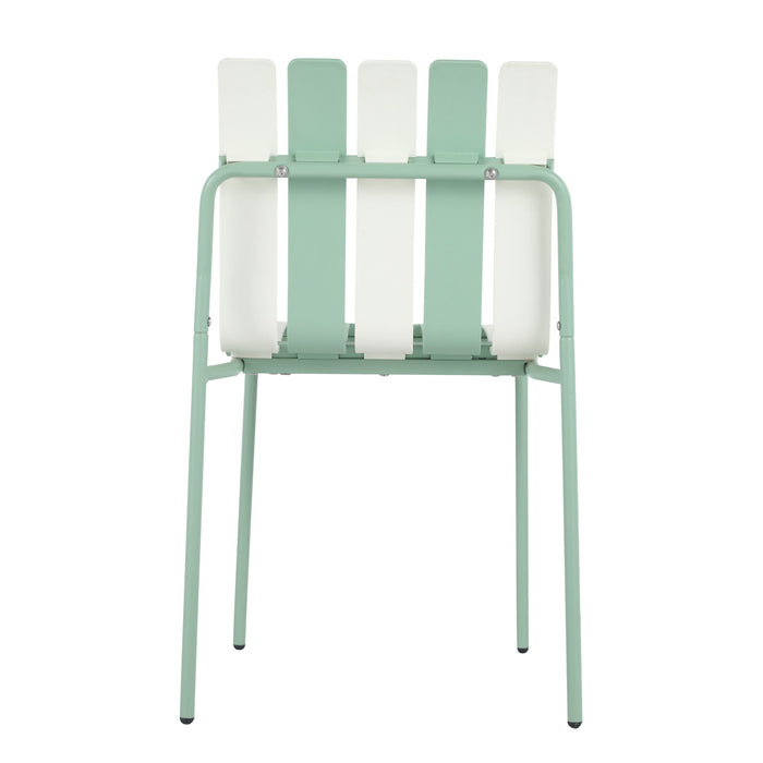 4 Piece Set Of Modern Color Block Designed Single Chairs