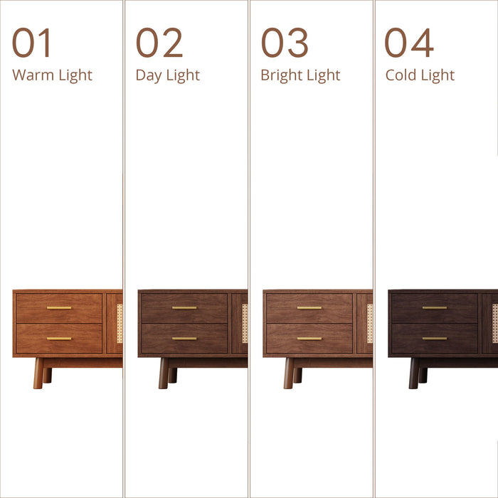 70" TV Stand With Doors For TVs Up To 80", Media Console With 4 Drawers & Cable Holes - Dark Brown