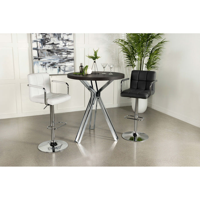 Edgerton - Round Height Bistro Bar Table - Dark Oak