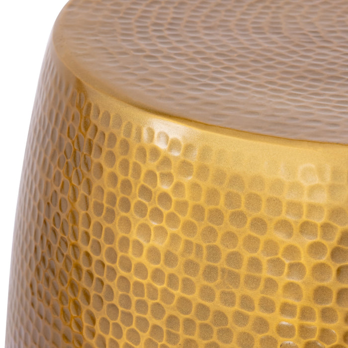 2 Piece Coffee And End Table Set, Oval Design - Gold