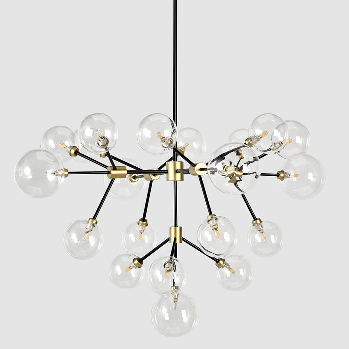 Phoenix - Chandelier - Black / Gold
