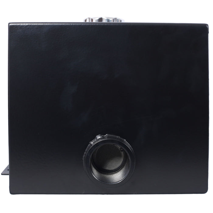 Heavy Duty 5 Gallon Steel Hydraulic Fluid Reservoir Tank With Mounting Foot, 14 Gauge - Black