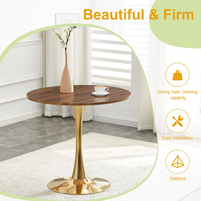 Round Dining Table With Thickened Top For Kitchen