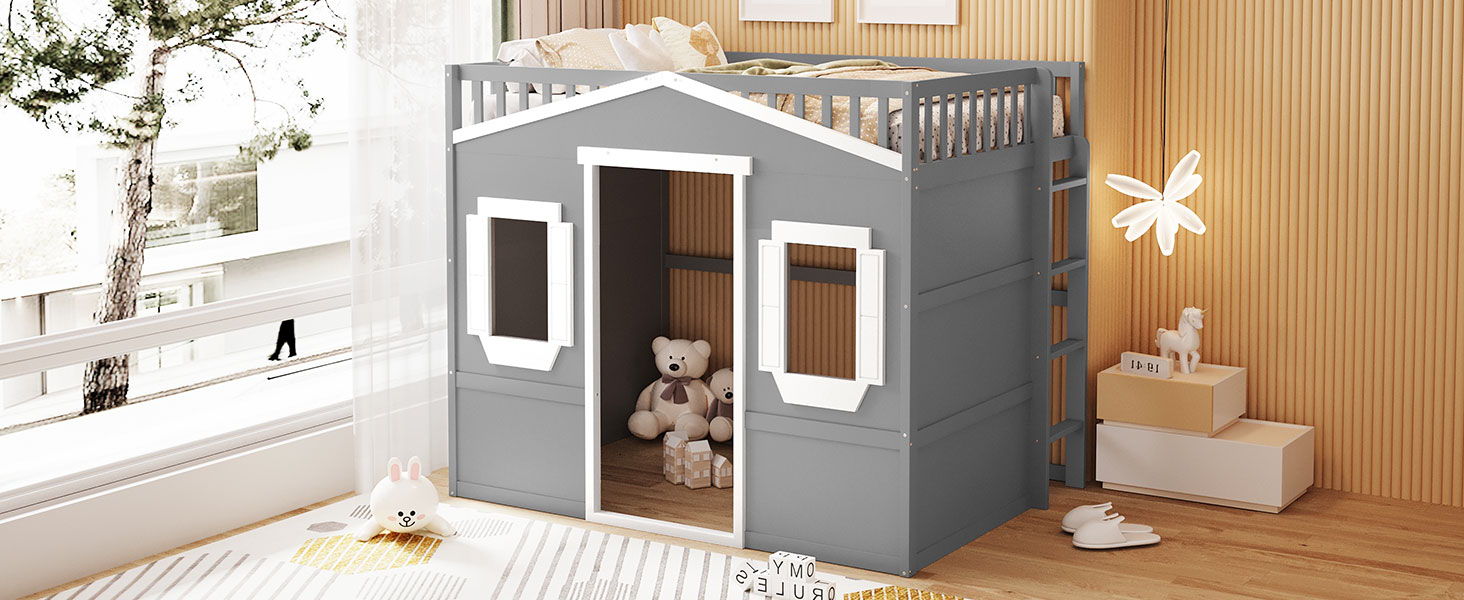 Elegant House Loft Bed With Ladder