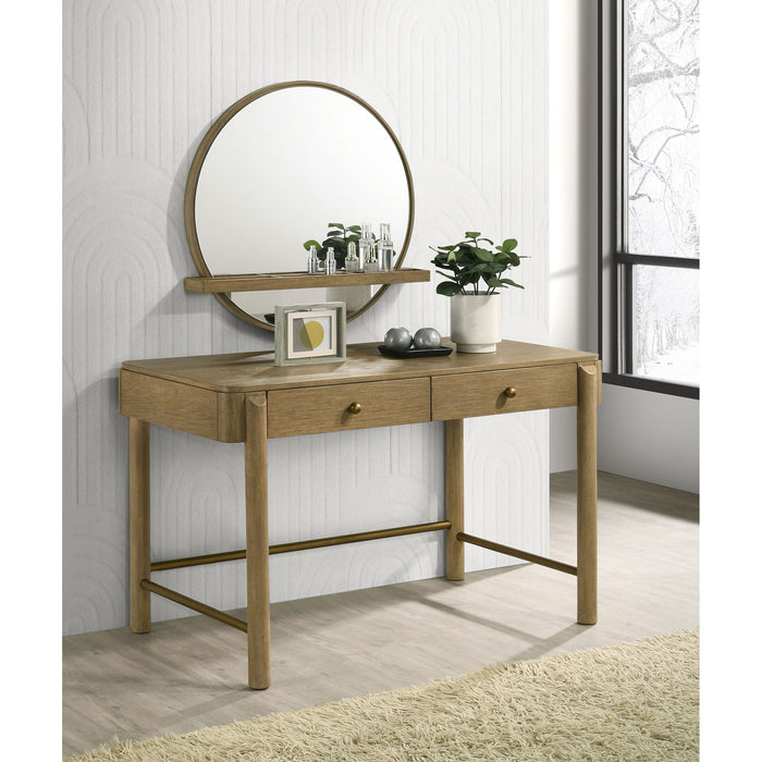 Benson - 2 Drawer Vanity Desk Makeup Table - Sand