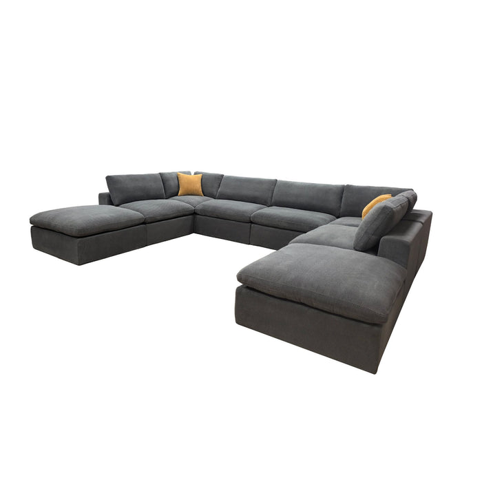 Custom Configuration Modular Sectional & Toss Pillows
