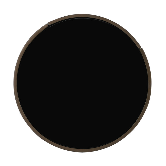 Elegant Italian High Grade Double Layer Storage Round Side Table - Brown / Black