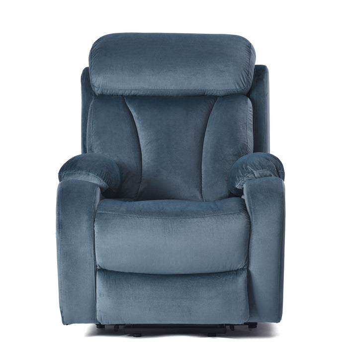 Power Lift Chair Recliner With Remote Control, Electric Reclining Sofa, Fabric Power Recliner For Living Room - Navy Blue