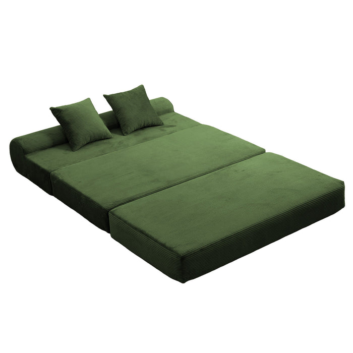 Convertible Sofa Bed, 2 Seater Fold Out Floor Couch
