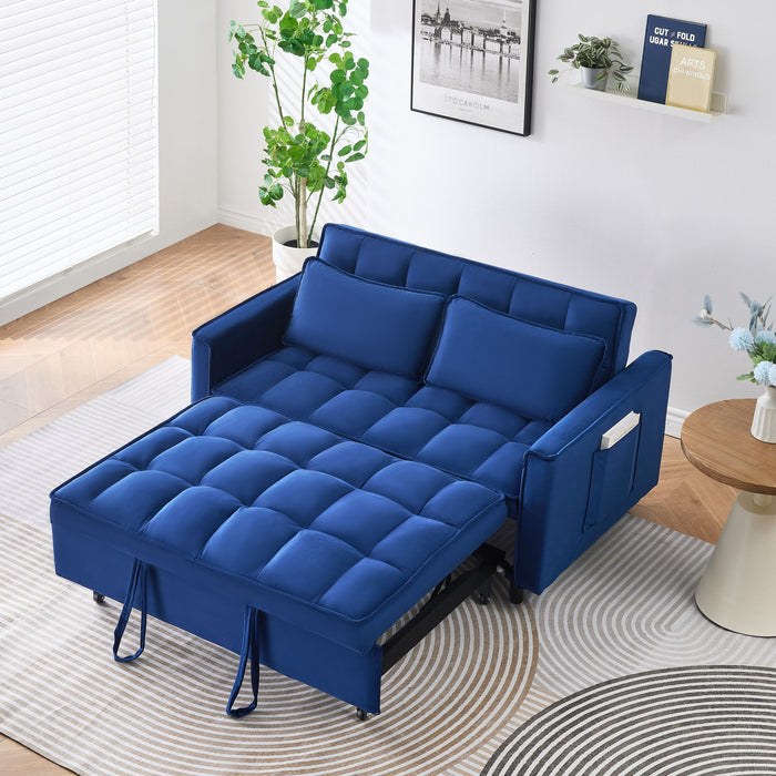 Sofa Bed With Pockets, 3 In 1 Convertible For Living Room