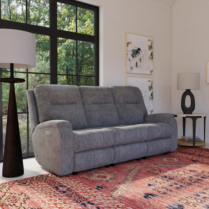 Penn - Transitional Fabric Power Reclining Sofa With Power Headrests & Lumbar