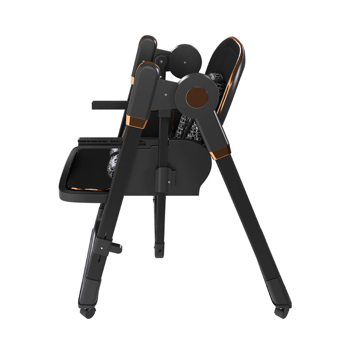 Convertible Baby High Chair To Rocker With 5 Point Harness