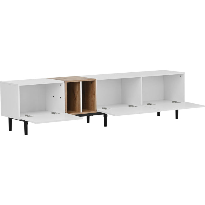 TV Stand With 3 Doors, Media Console Table