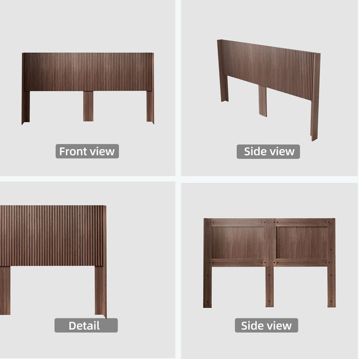 Modern Wide Wall Mounted Fluted Panel Headboard