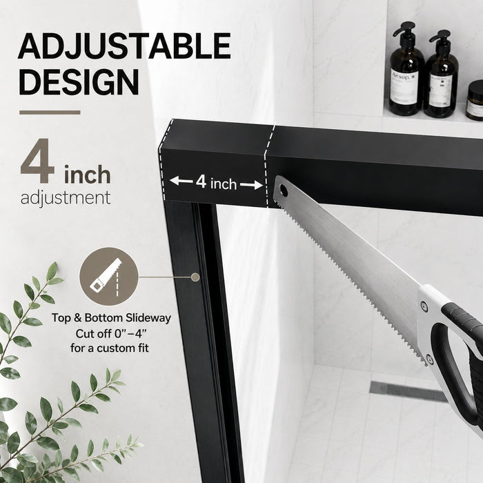 Semi-Frameless Double Sliding Shower Door