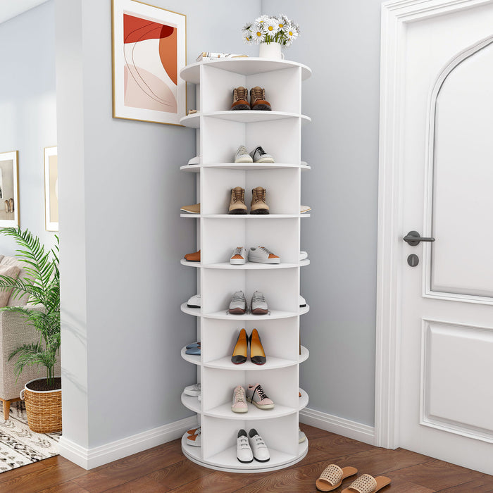 Rotating Shoe Rack Tower