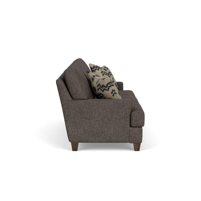 Moxy - Fabric Sofa, T-Shaped Seat Cushion, Straight Track Arms