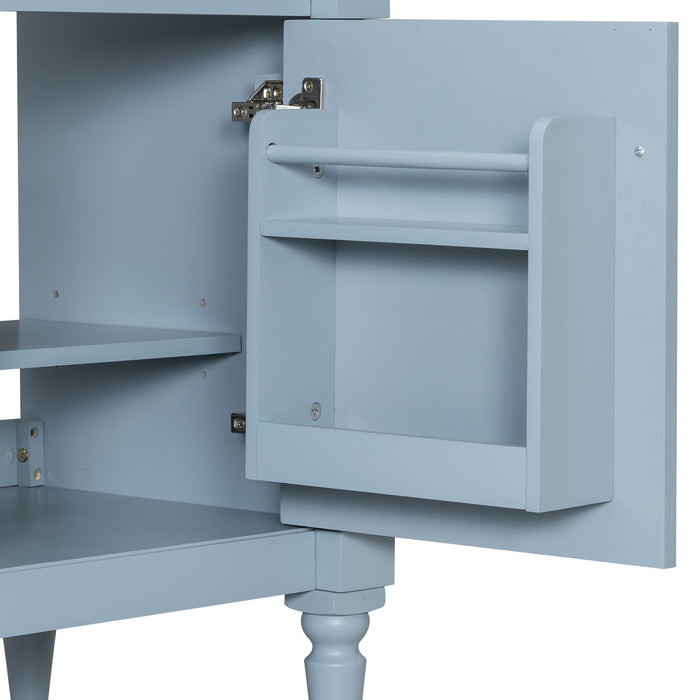Modern Bathroom Vanity With Sink, Freestanding Cabinet With Flip Drawer & Adjustable Shelf