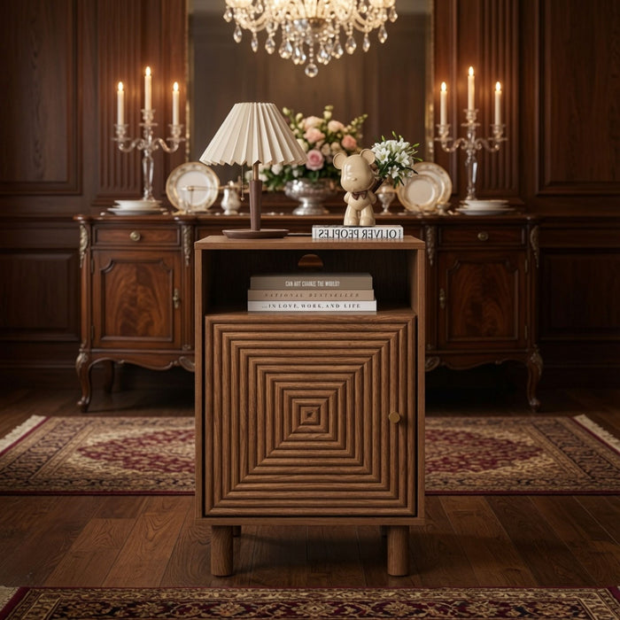 Nightstand With Charging Station & Storage