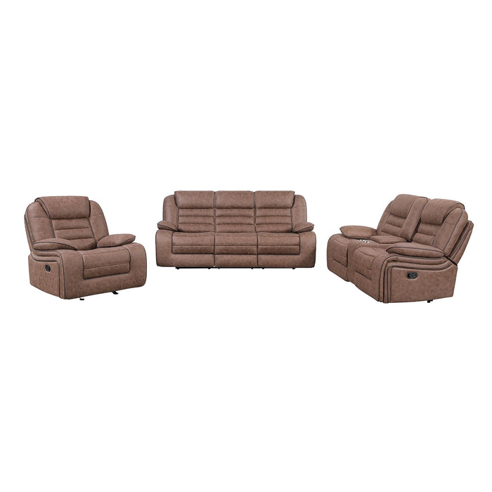 Lucius - Glider Recliner With Manual Recline - Brown