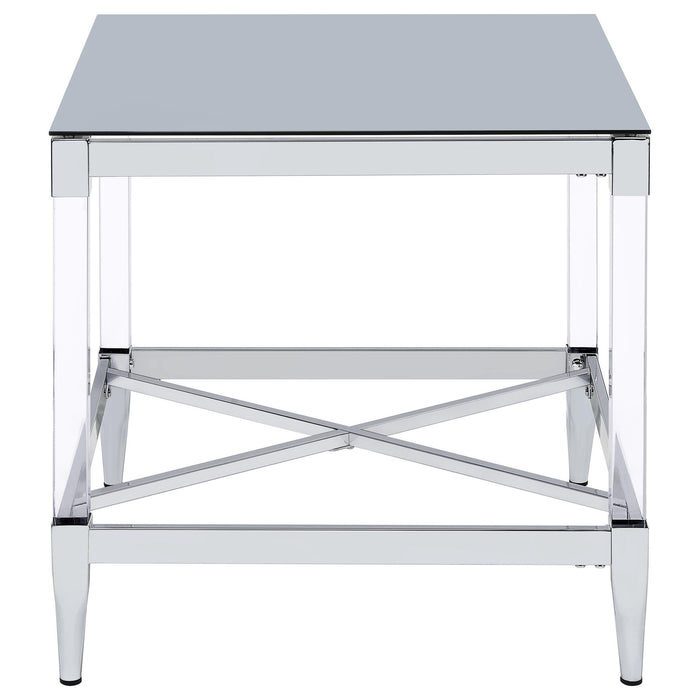 Wallingsford - 2 Piece Square Coffee And End Table Set - Chrome