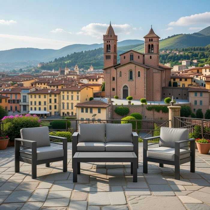 Outdoor Patio Set All-Weather With Thick Cushions