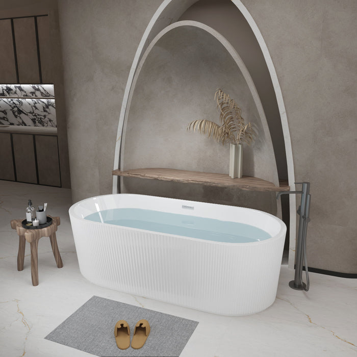 Linear Freestanding Soaker Tub