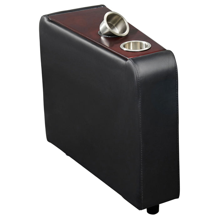 Warren - 5 Seater Home Theater With 2 Wedge Consoles - Black