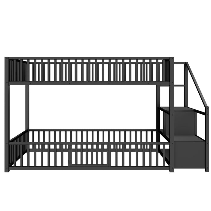 Bunk Bed With Storage Ladder, Compact Design