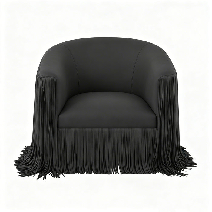 Isle - Swivel Chair With Fringe Accent