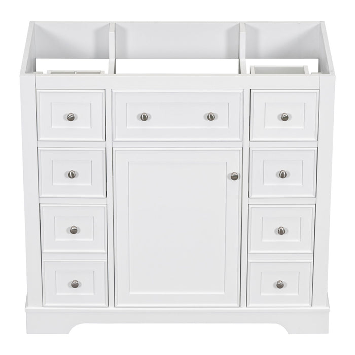 Modern Bathroom Vanity Base Only With 1 Cabinet And 6 Drawers