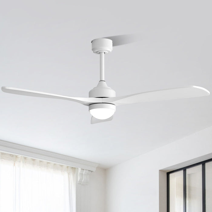 52" Ceiling Fan With Dimmable LED Light, 6 Speed DC Motor, 3 Blades