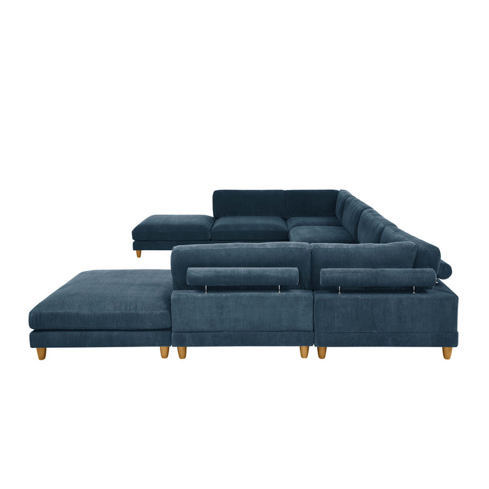 Modern Modular Sectional With Adjustable Back Support