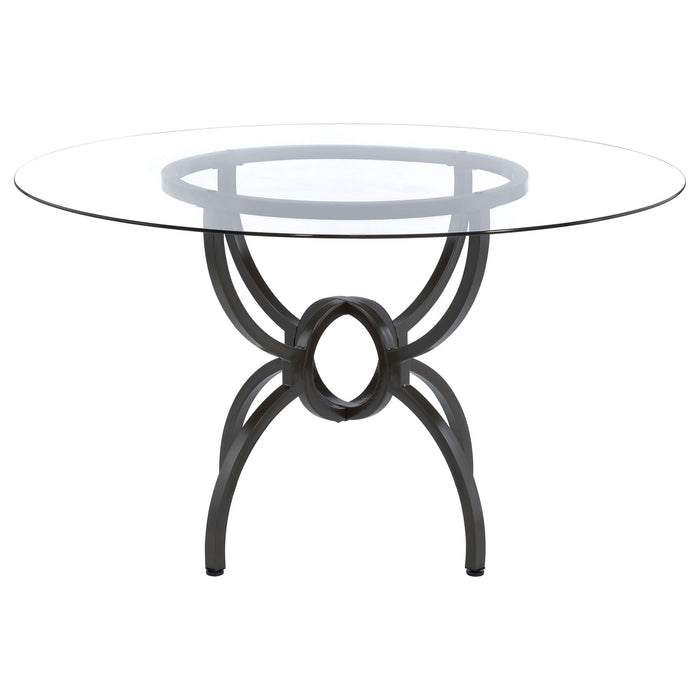 Marina - Round Dining Table - Gunmetal