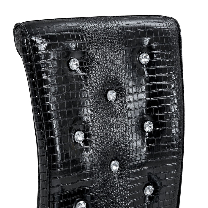 Alligator Skin Upholstered Dining Chairs