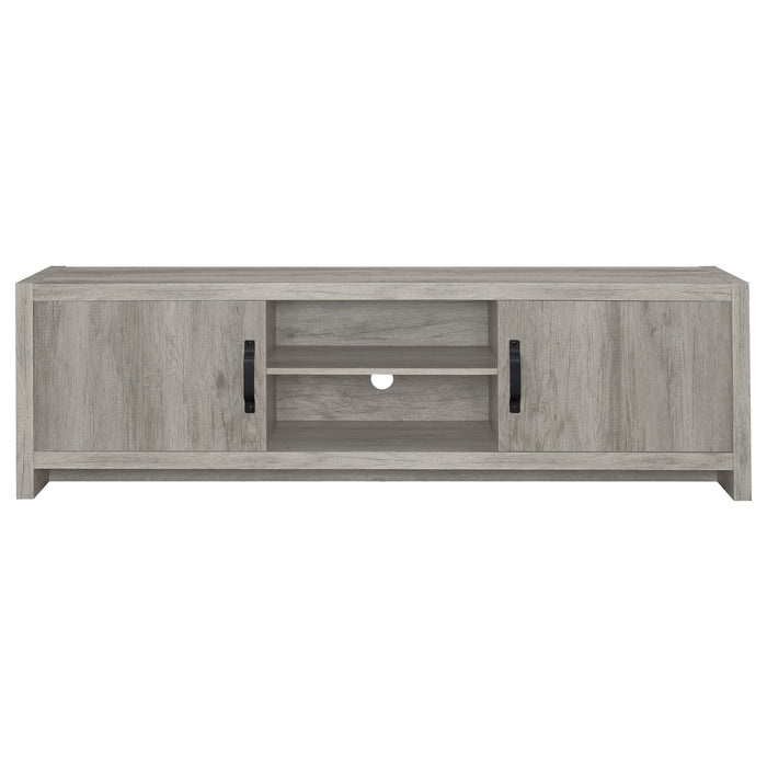 Conifer - TV Stand With Adjustable Shelves - Gray