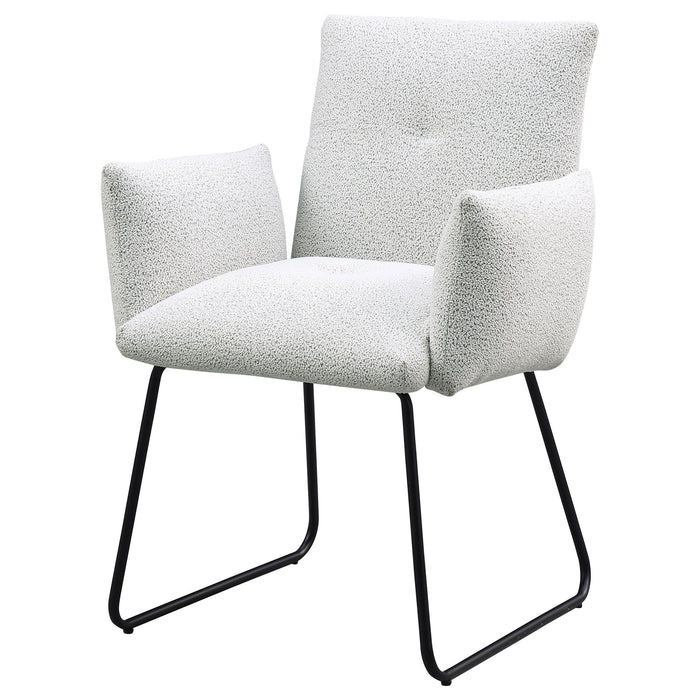 Donica - Upholstered Dining Arm Chair (Set of 2) - Light Gray