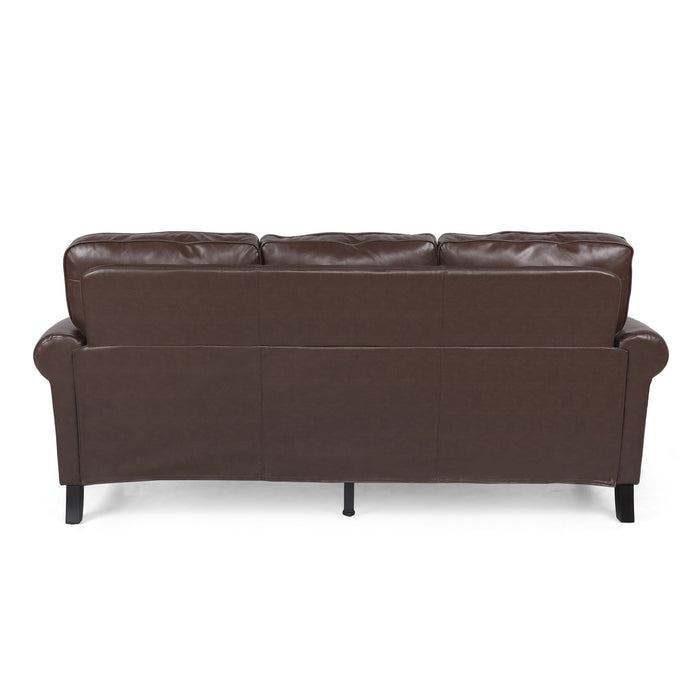 Contemporary 3 Seater Sofa With Nailhead Trim