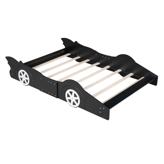Race Car Shaped Platform Bed & Wheels