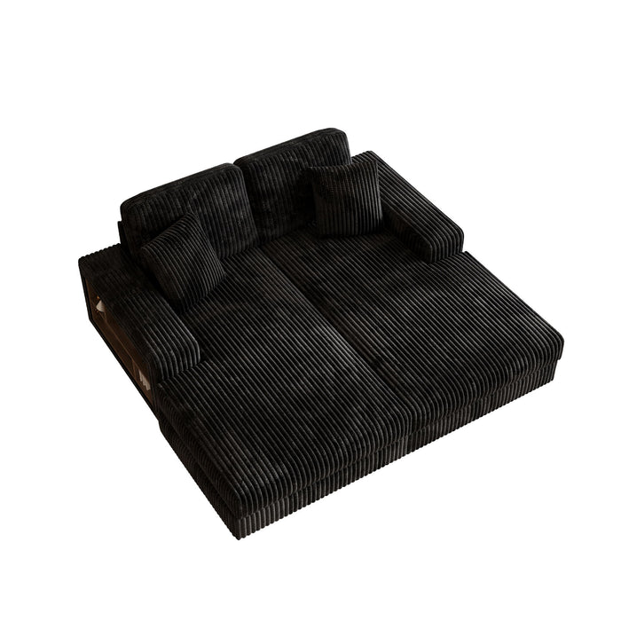 Convertible Sectional Sofa, Sleeper Oversized Living Room Lounge