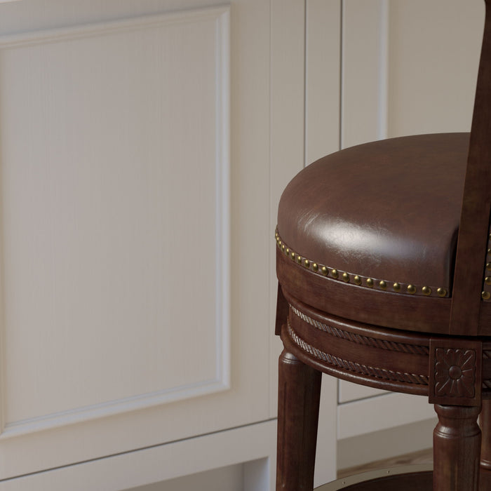 Swivel Barstool With High-Back