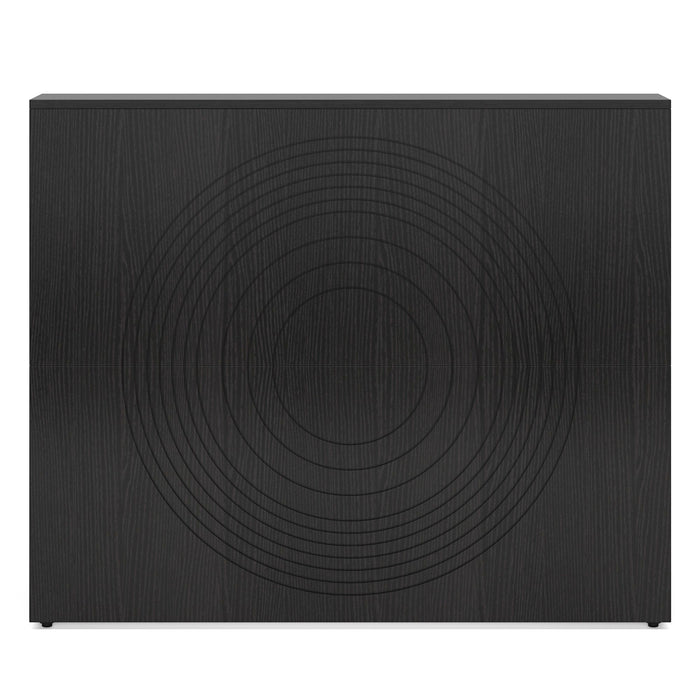 Modern Reception Desk, Front Desk Table With Cable Grommet & Privacy Panels