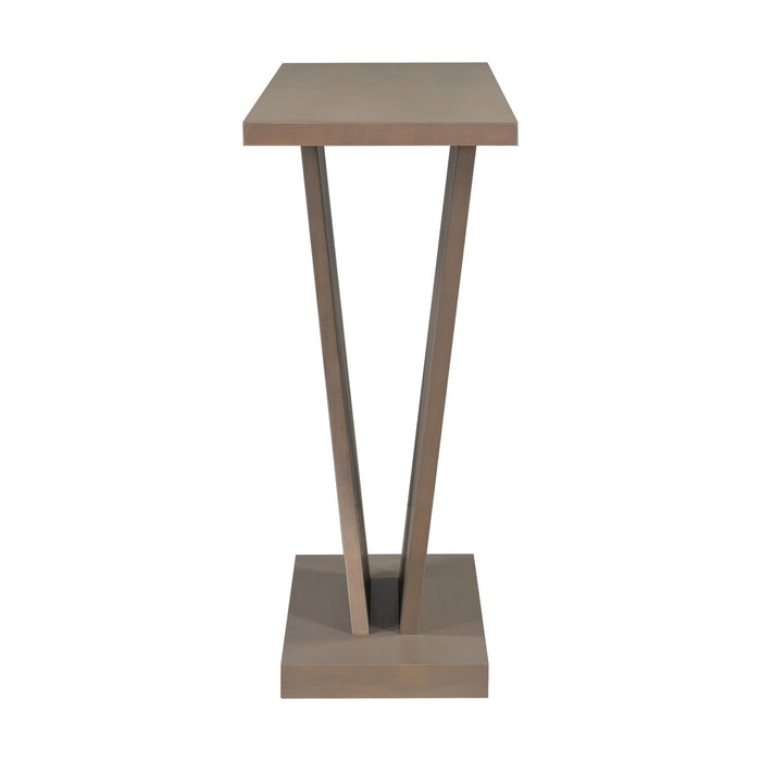Console Table With V Shape Base, Sculptural Entryway Accent