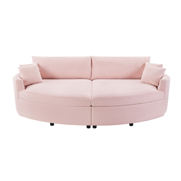 Oversized Double Chaise Lounge Sofa With USB Ports