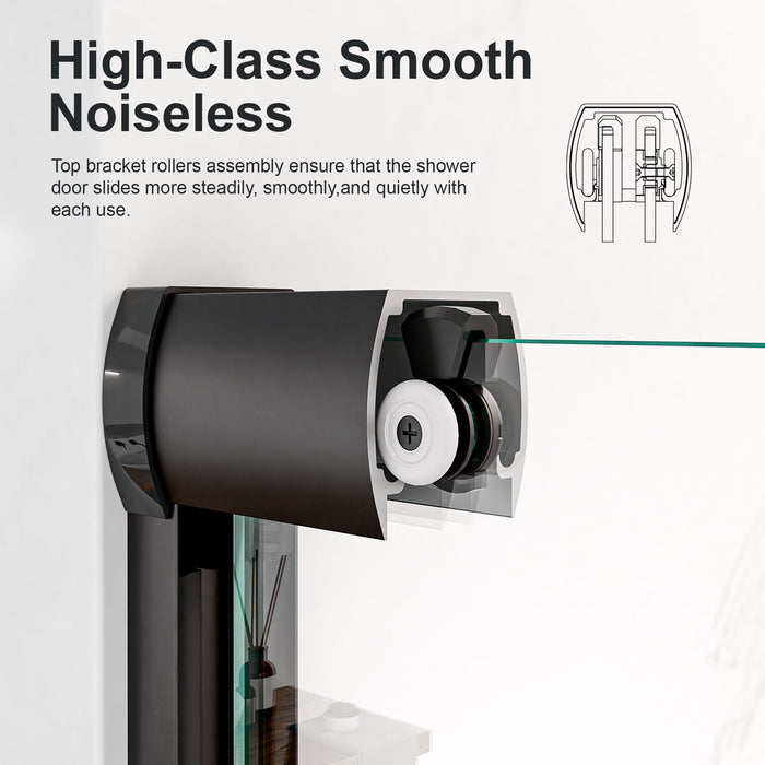 Modern Semi Frameless Double Sliding Shower Door